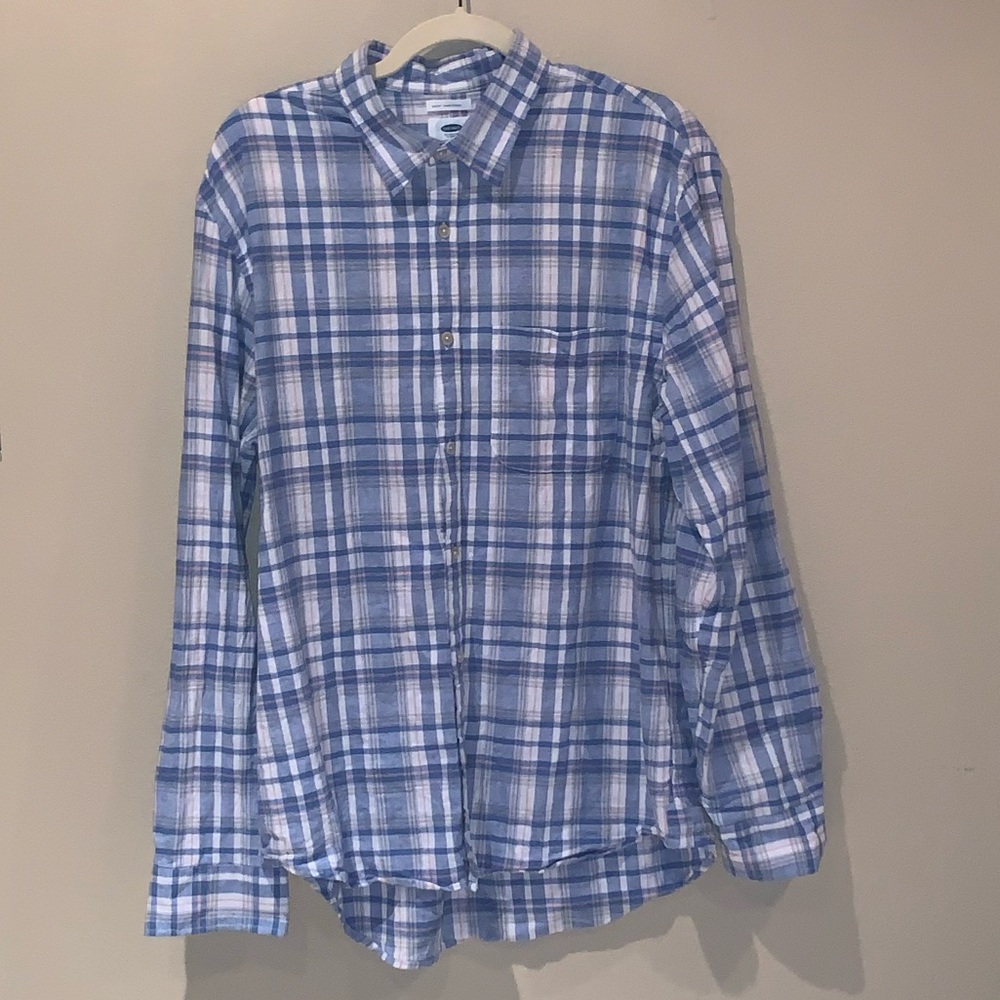 Old Navy Plaid Long Sleeve Button Down Shirt